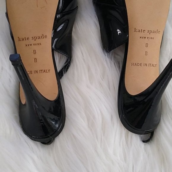Kate Spade Genna Patent Leather Peep Toe Heels - Picture 15 of 16